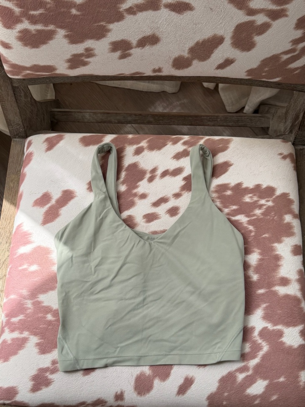 Lululemon Sage Green Scoop Neck Crop Tank